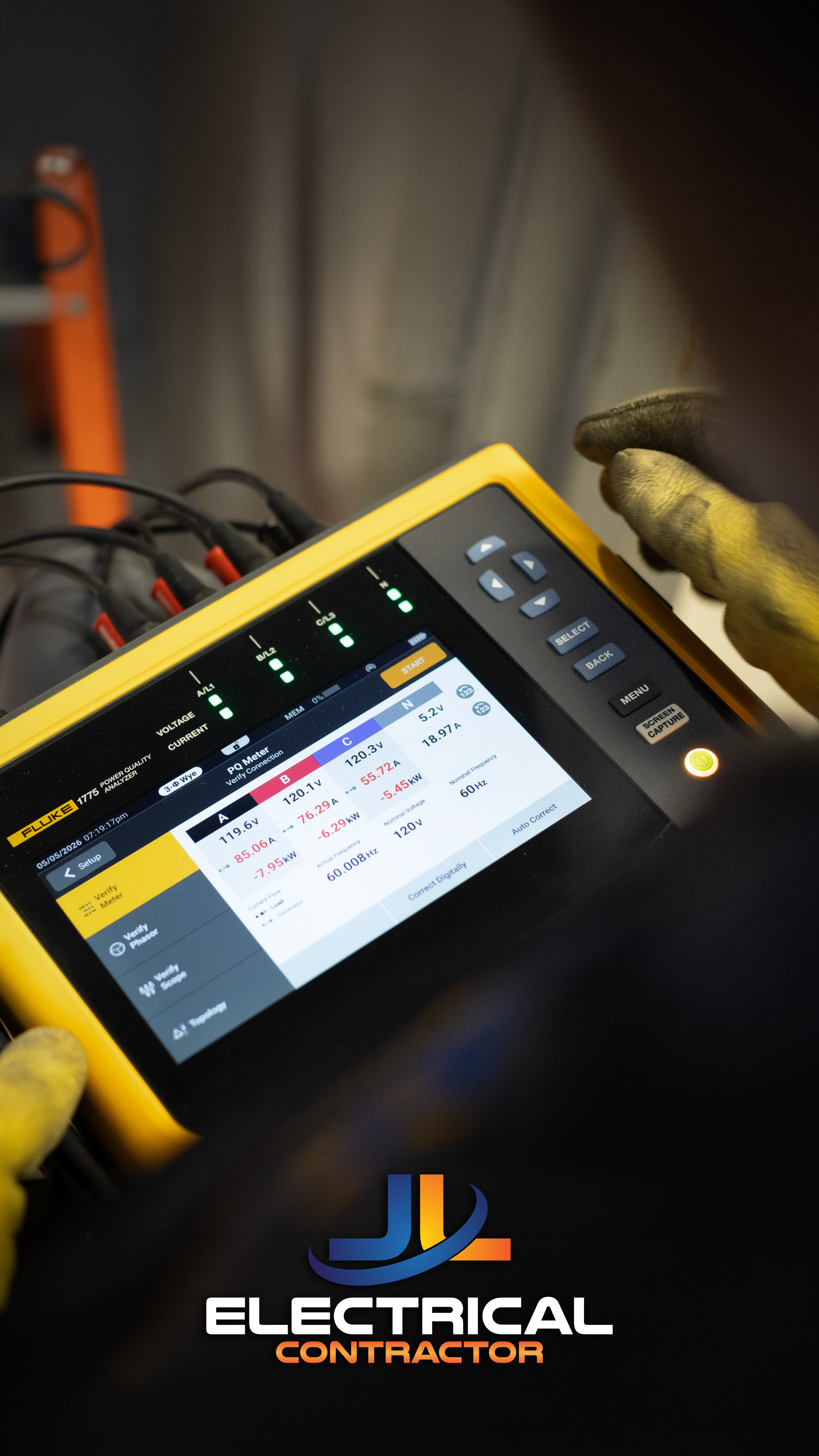 Power Analyzing an 120/208V 1PH 400 Amps Panel.