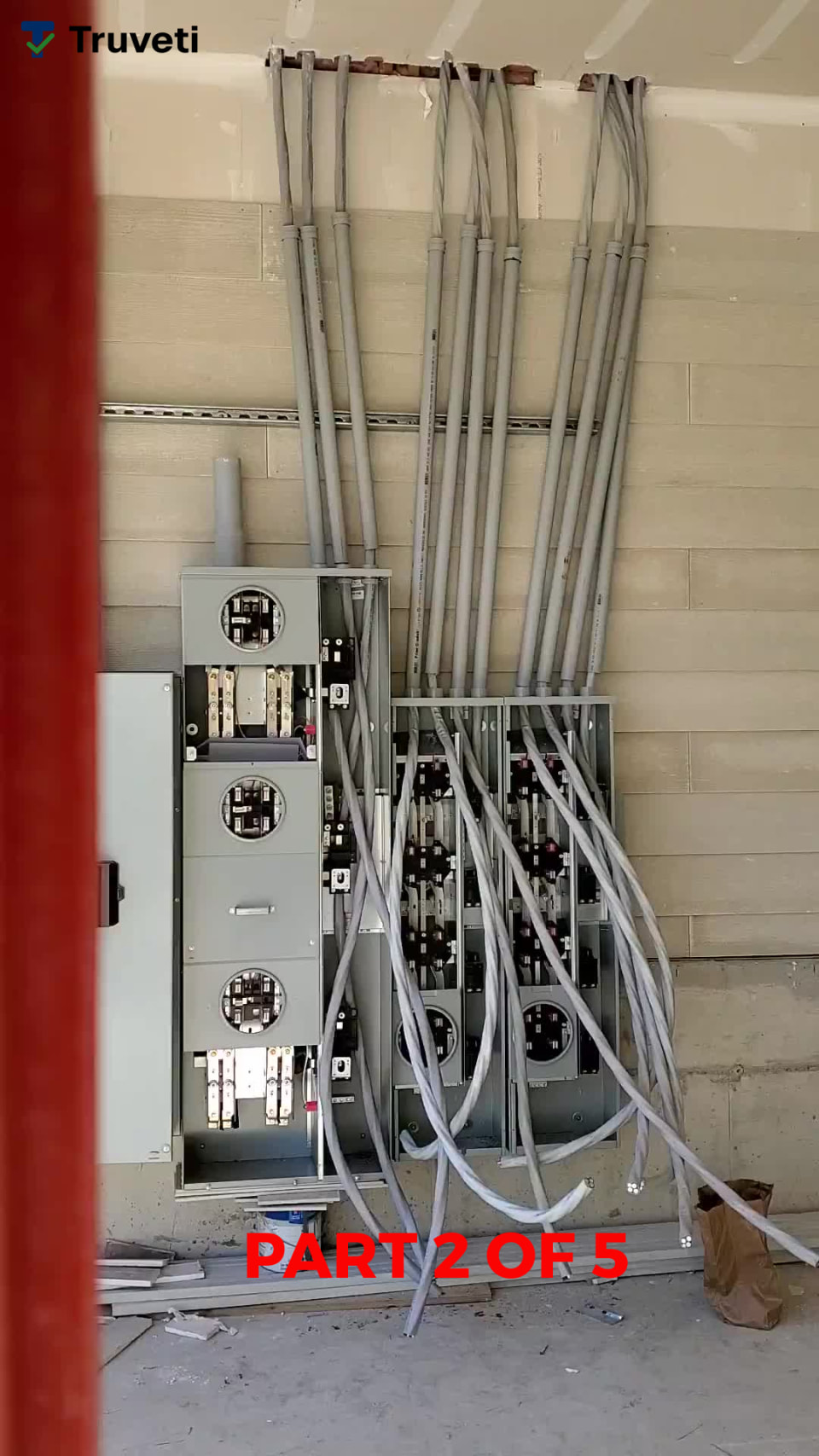 Part 2 of 5 — Conduit Alignment

Getting the conduit sleeves aligned and positioned for a clean meter stack installation. Proper alignment sets everything up for clean conductor dressing and termination.

Next up: Securing the conductors.