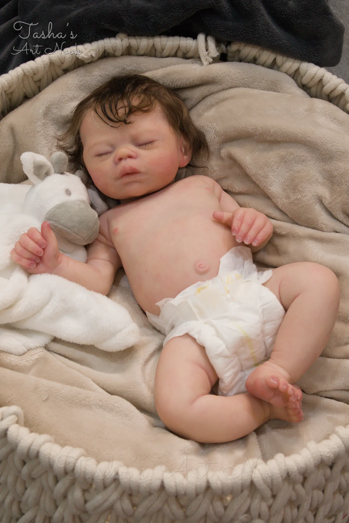 Hand-painted silicone reborn doll