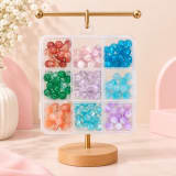8mm Crack Beads – 180+ Mixed Beads with Box