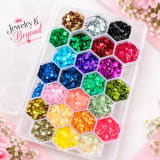 Premium 24-Grid Sequin Sequence Set – Round & Square Organizer Box