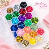 Premium 24-Grid Sequin Sequence Set – Round & Square Organizer Box