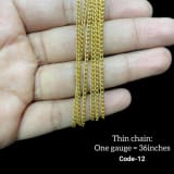 Premium Thin & Medium Jewelry Chain Collection (Gold & Silver) – 36 Inches