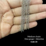 Premium Thin & Medium Jewelry Chain Collection (Gold & Silver) – 36 Inches