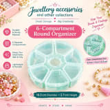 Round Bead Storage Organizer Box – 6 & 8 Compartments | Jewelry & Craft Organizer