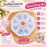 Round Bead Storage Organizer Box – 6 & 8 Compartments | Jewelry & Craft Organizer