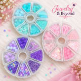 8-Compartment Round Beads & Jewelry Making Kit – Full Box