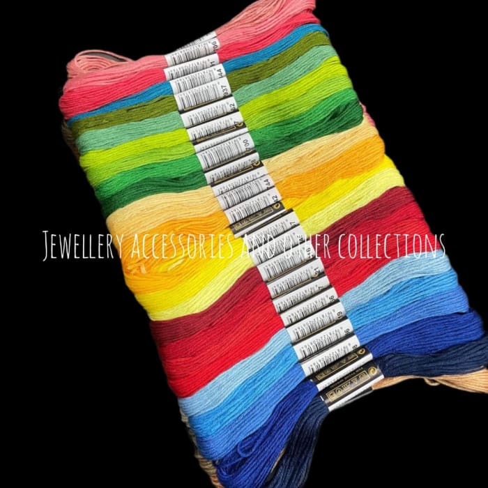 Premium DMC Cotton Embroidery Floss Set – 50 Assorted Color Skeins (DMC Suta)