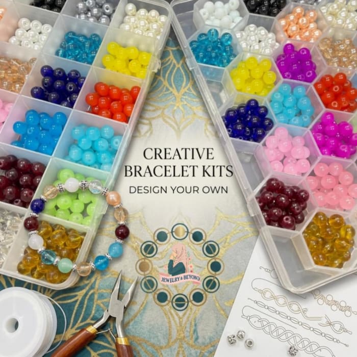 8mm Premium Glass Beads Combo Set with Storage Box