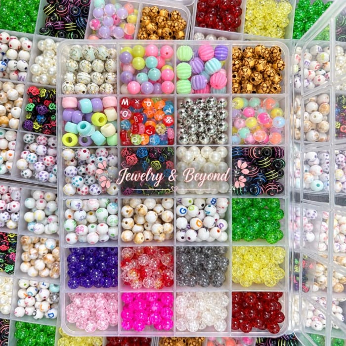 Premium 24 Design Jewelry Making Beads Set with Free Storage Box