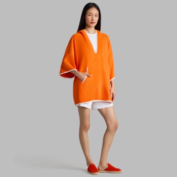 Alternative image of COTTON TERRY BEACH PONCHO in SHOCKING ORANGE
