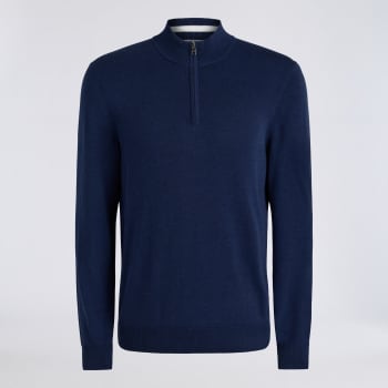 COOLING COTTON 1/4 ZIP JUMPER in Twilight