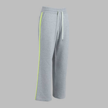BRUSHED BACK FRENCH TERRY LOUNGE TROUSER in MELANGE GREY