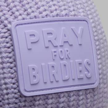 Alternative image of PRAY FOR BIRDIES WOOL CASHMERE BEANIE in IRIS