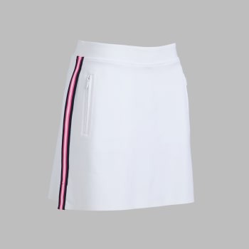 SIDE STRIPE STRETCH SCUBA SKORT in Snow