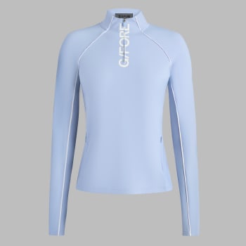 CONTRAST MESH SILKY TECH NYLON 1/4 ZIP PULLOVER in Willow