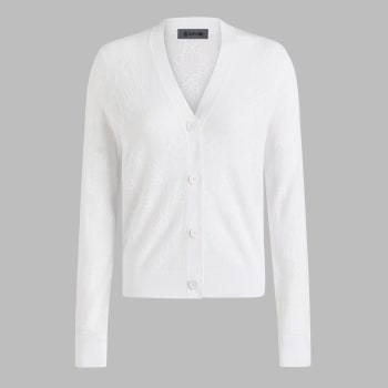 POINTELLE G CARDIGAN in Snow