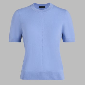 COOLING COTTON SHORT SLEEVE CREWNECK TOP in Willow