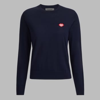 LOVE GOLF MERINO WOOL CREWNECK SWEATER in Twilight