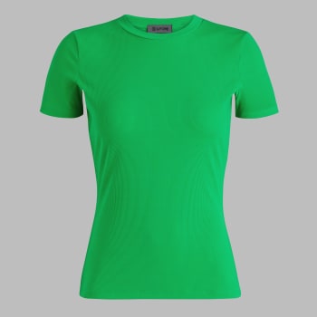 TECH NYLON RIB FITTED TEE in Clover