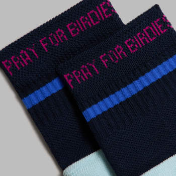 Alternative image of MEN'S PRAY FOR BIRDIES 1/4 SOCK in TWILIGHT / LISBON