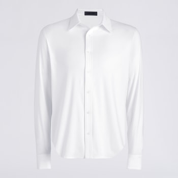 LUXE COTTON BLEND SHIRT in Snow