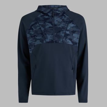 HYBRID 1/4 ZIP HOODED PULLOVER in TWILIGHT CAMO