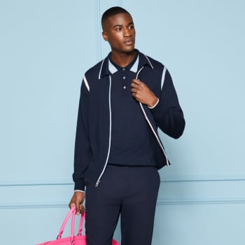 Alternative image of CASHMERE POLO JACKET in Twilight