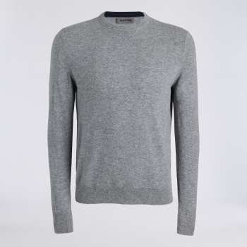 CASHMERE CREWNECK SWEATER in NIMBUS MELANGE