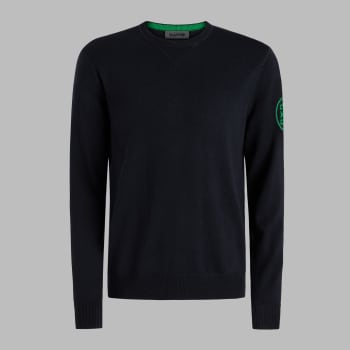 CIRCLE G'S MERINO WOOL CREWNECK JUMPER in Ink