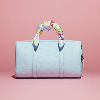 Alternative image of EMBOSSED SKULL & TEES LEATHER MINI DUFFEL CART BAG in DAYBREAK