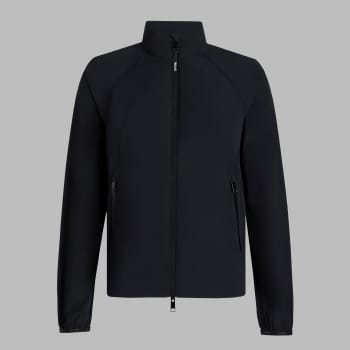 WHISPER STRETCH WOVEN JACKET in Onyx