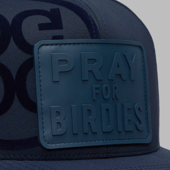 Alternative image of PRAY FOR BIRDIES PATCH PERFORATED DELTA HAT in Twilight