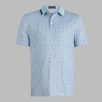 TRIPLE/G TECH JERSEY POLO in SNOW / CENOTE