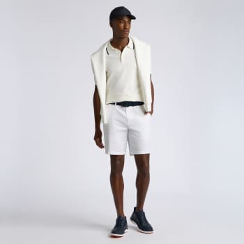 Alternative image of COOLING COTTON SWEATER POLO in CHALK WHITE