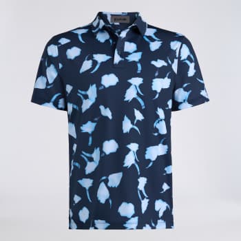 GHOST FLORAL TECH JERSEY POLO in TWILIGHT / BAJA