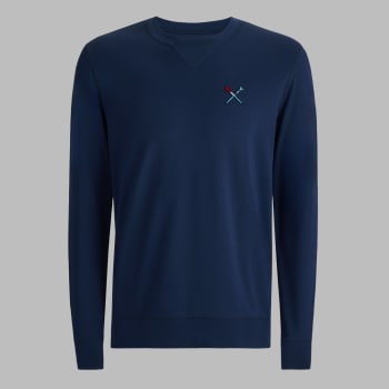 LTD RELEASE TEE TIME PERFORMANCE PIQU&Eacute; CREWNECK LAYER in Twilight