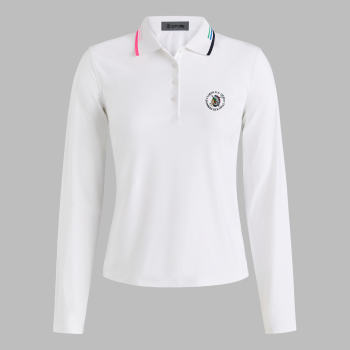 2026 U.S. OPEN SILKY TECH NYLON LONG SLEEVE POLO in Snow