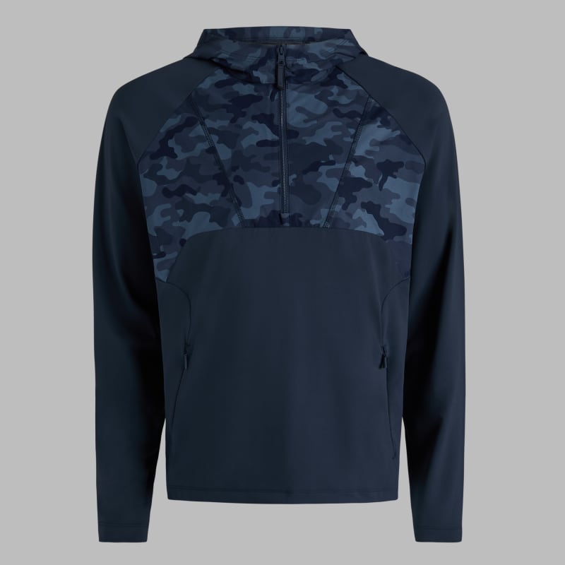 HYBRID 1/4 ZIP HOODED PULLOVER | MEN'S PULLOVERS & QUARTER-ZIPS