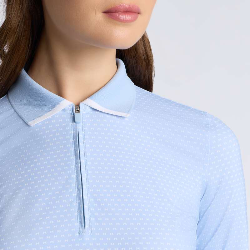GEO 2 SILKY TECH NYLON LONG SLEEVE 1/4 ZIP POLO | WOMEN'S POLO