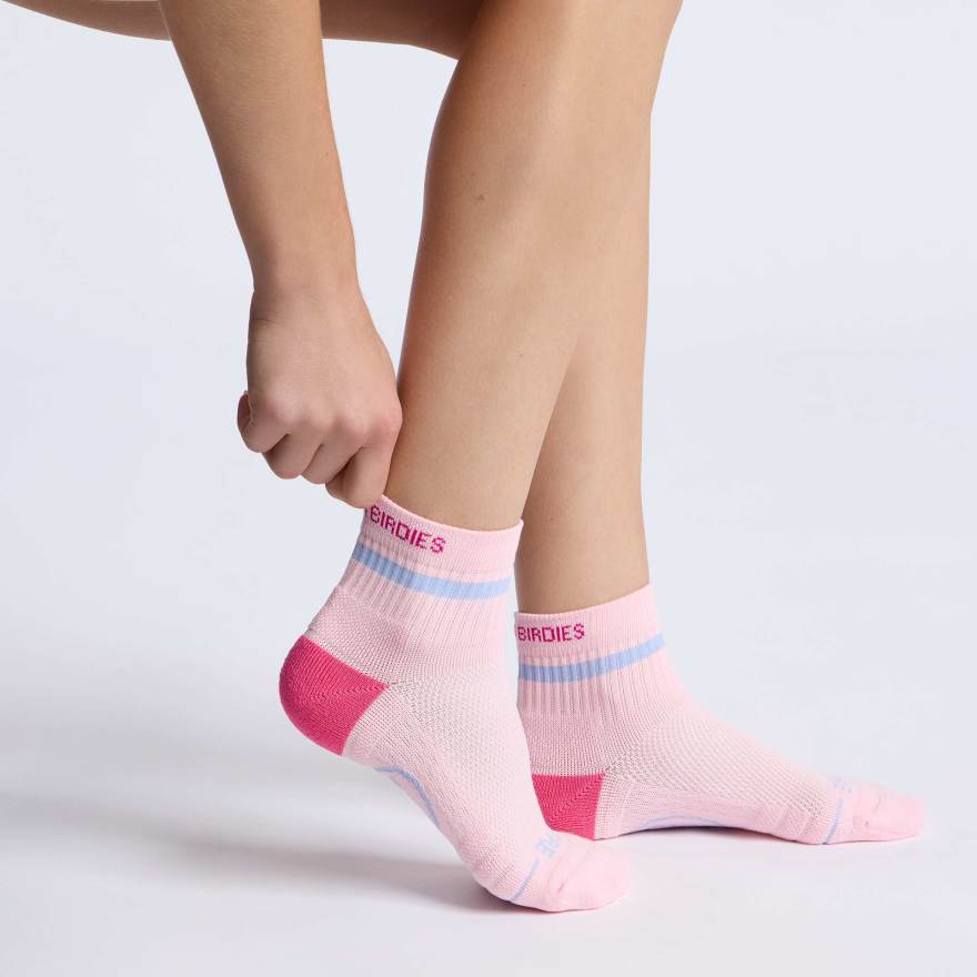 WOMEN'S PRAY FOR BIRDIES QUARTER SOCK in Blush image number 2