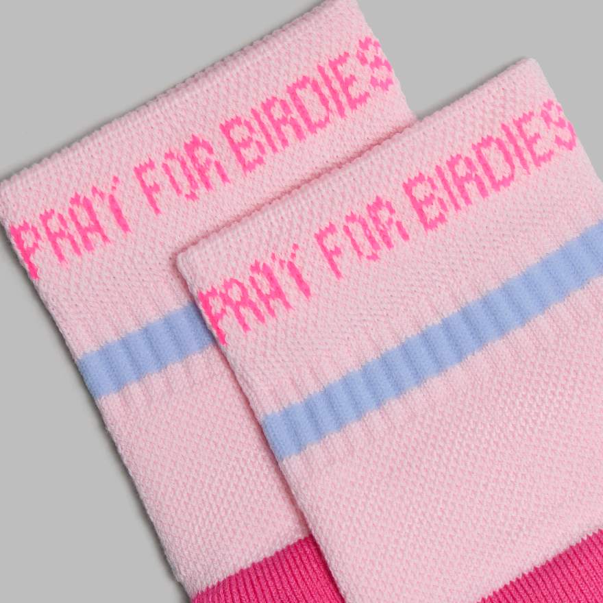 WOMEN'S PRAY FOR BIRDIES QUARTER SOCK in Blush image number 4