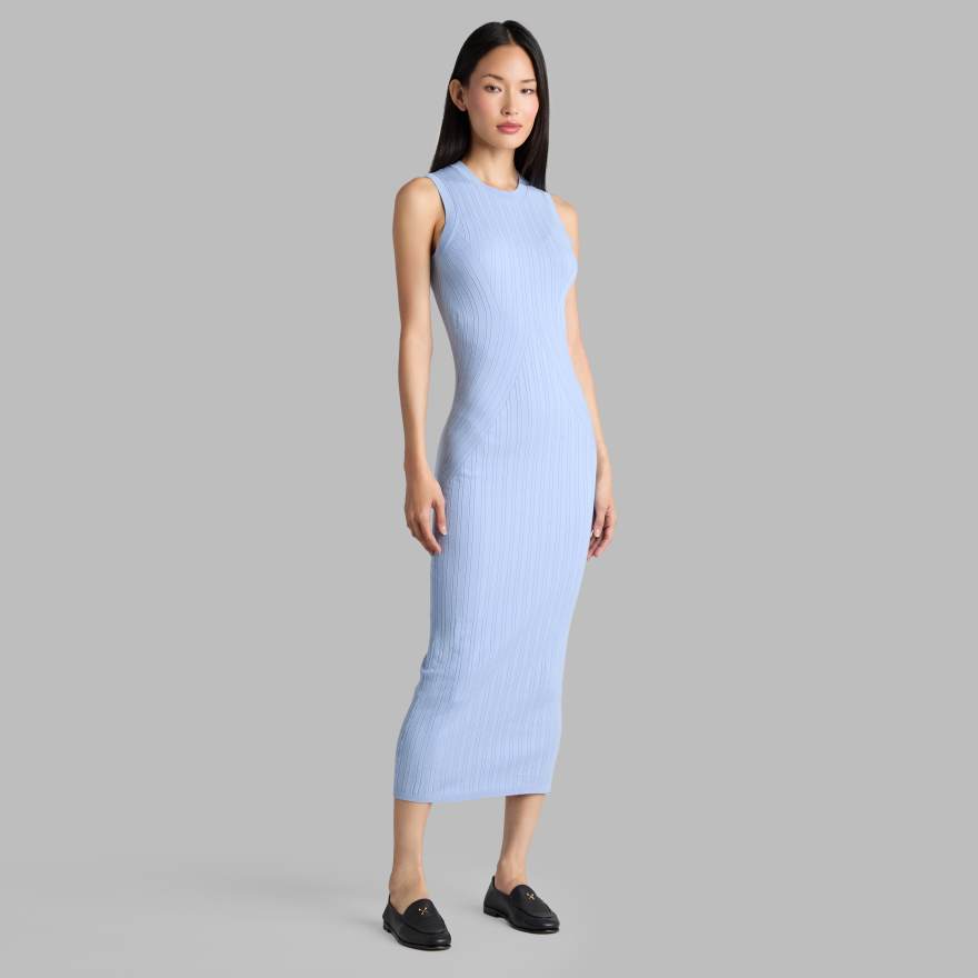 REFINED KNIT SLEEVELESS DRESS in Willow image number 3