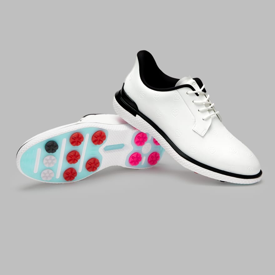 WOMEN'S LTD RELEASE GALLIVAN2R DEBOSSED HEART G'S KILTIE GOLF SHOE in Snow / Onyx image number 7