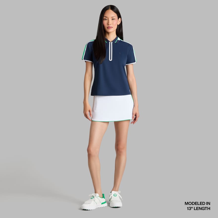3D TULIP HEM TECH PIQU&Eacute; SKORT in Snow image number 3