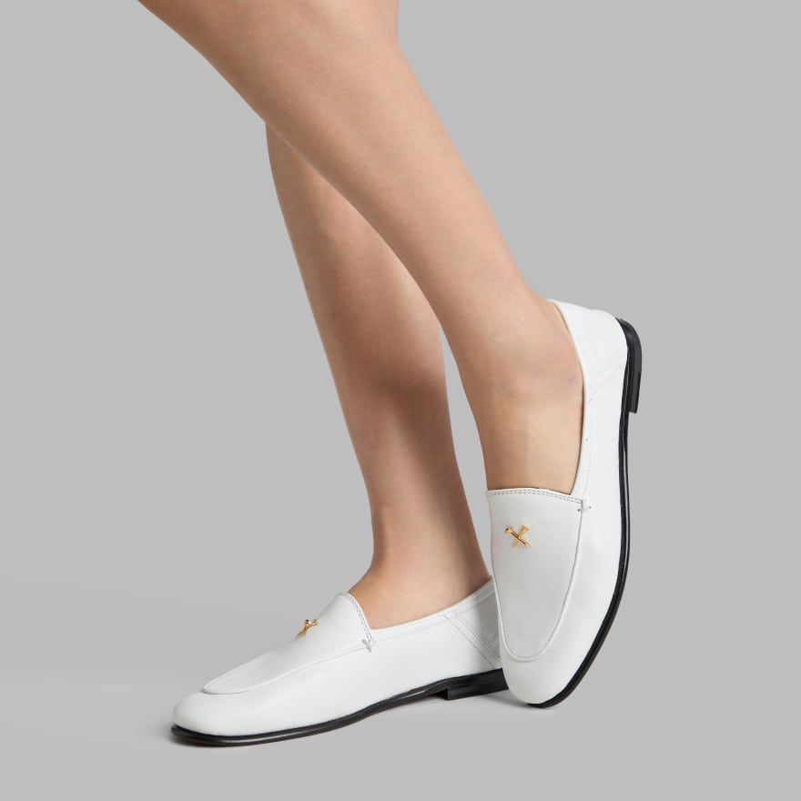 WOMEN'S METAL TEES LEATHER FLEX LOAFER in Snow image number 6