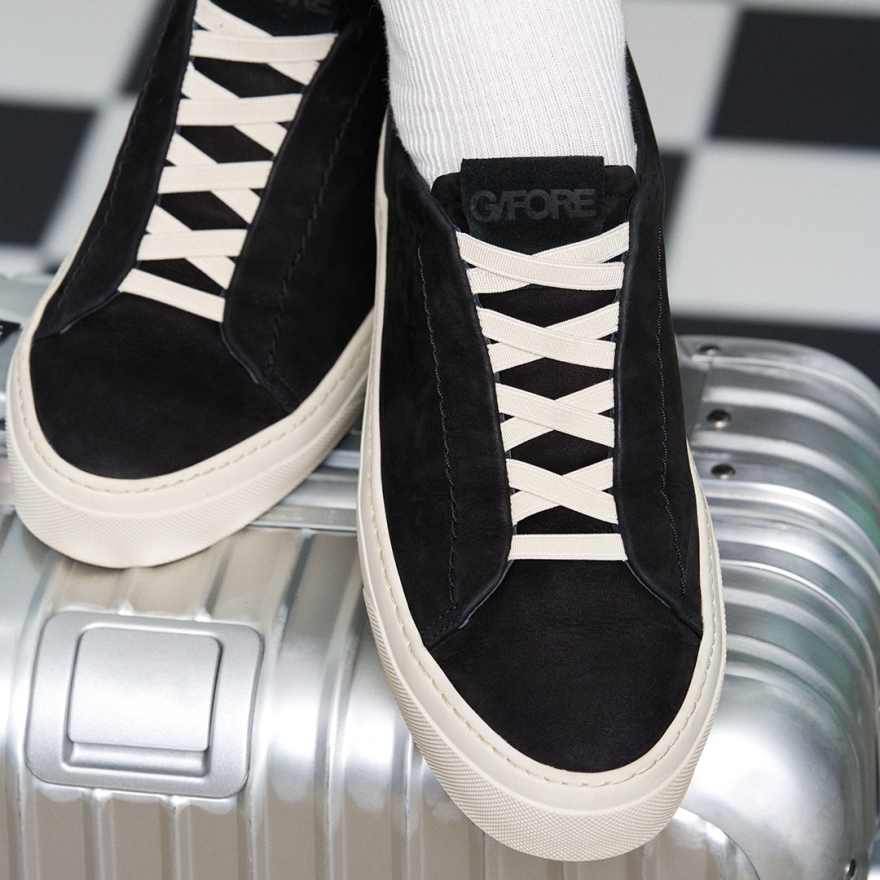 WOMEN'S ENDEAVOUR SLIP ON LEATHER SNEAKER in Onyx image number 4