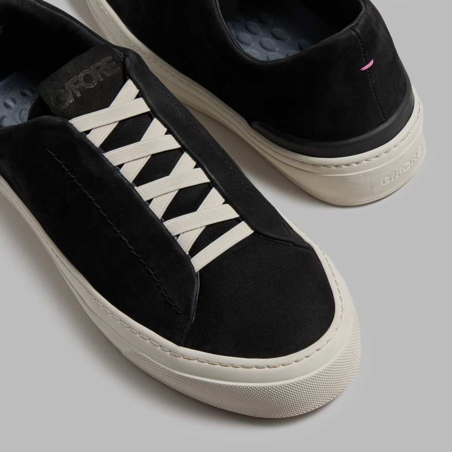 WOMEN'S ENDEAVOUR SLIP ON LEATHER SNEAKER in Onyx image number 8