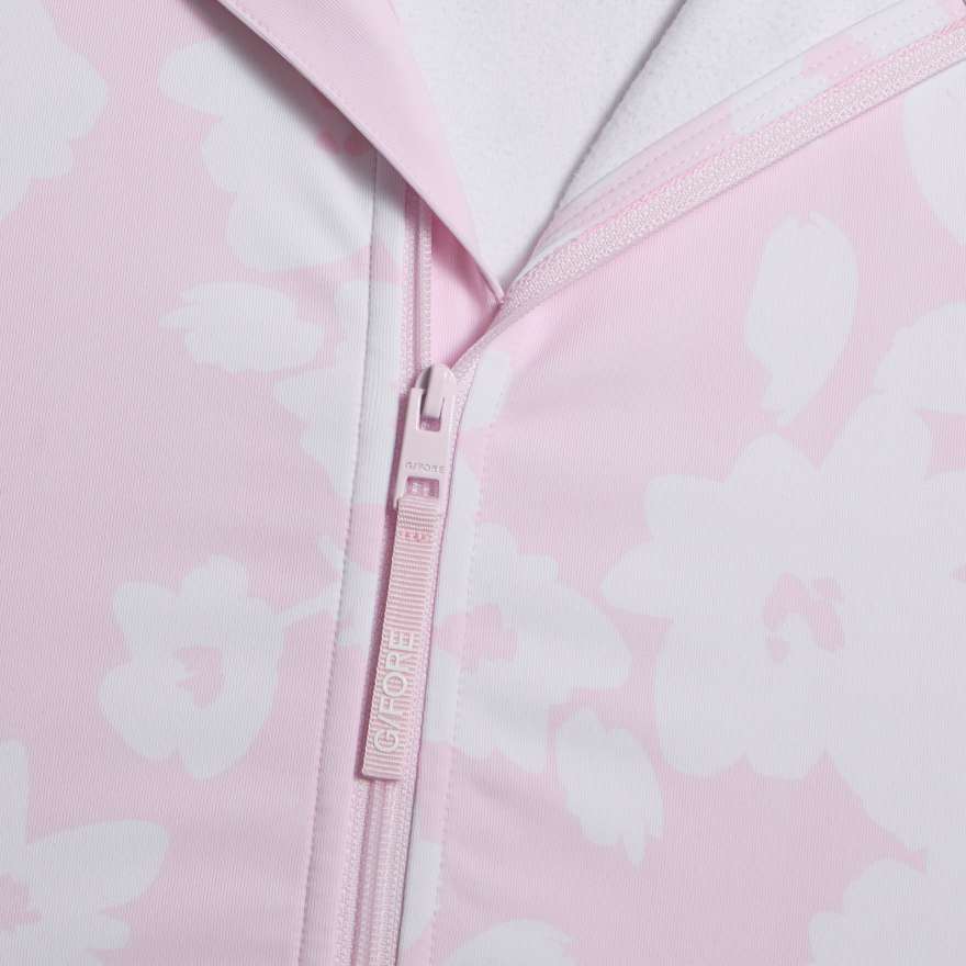 PRINTED BRUSH BACK STRETCH PULLOVER in Blush image number 5