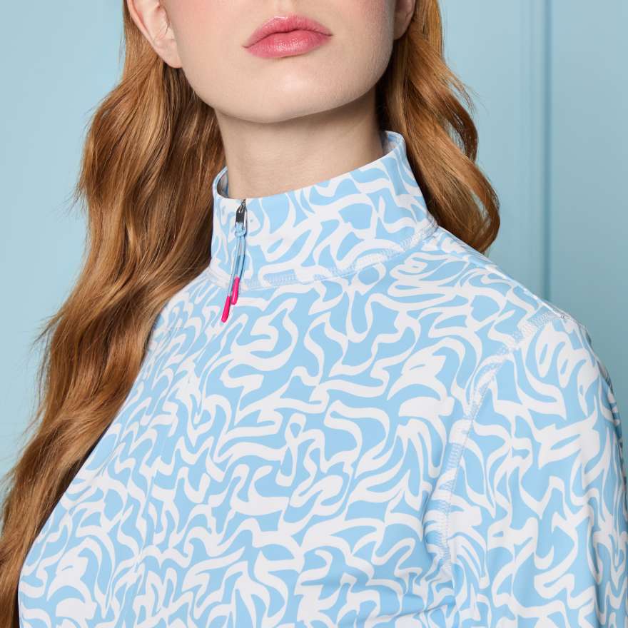 SCRIBBLE PERFORMANCE TWILL 1/4 ZIP TOP | WOMEN'S POLO SHIRTS | G/FORE